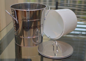 2-N-1 Kitchen Bucket in Stainless Steel (shiny)