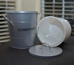 2-N-1 Kitchen Bucket in Silver (matte)