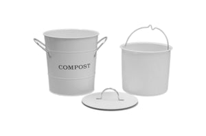 2-N-1 Kitchen Bucket in White